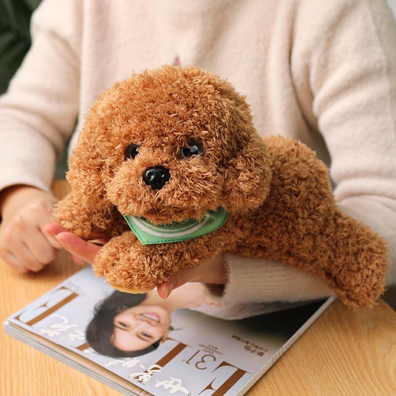 Cute Teddy Dog Plush: Soothing Small Dog Doll for Sleeping & Hugging