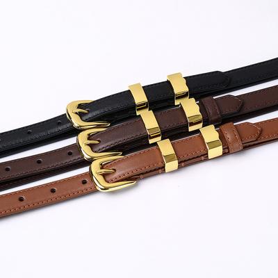 1.8cm Genuine Leather Ins Style Belt, Women's Needle Buckle, Fashionable and Versatile, Personalized Top Layer Cowhide Pants, Waist Belt, Waistband