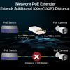 100/1000Mbps POE Extender 5 Ports  Repeater Outdoor Waterproof Network Switch IP55 VLAN 44-57V for POE Camera Wierless AP