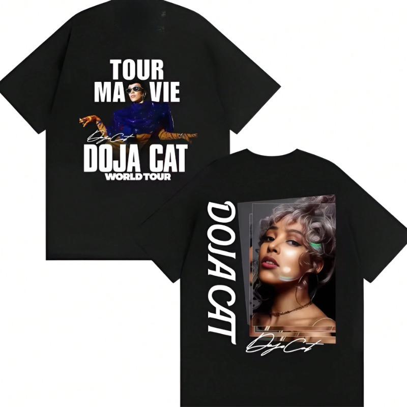 Doja Cat 2026 SpringSummer World Tour Tshirt retro highquality Unisexs and Womens streetwear graphic t shirts oversized top S