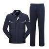 Mens CVC Long Sleeve Work Suit Durable Workshop Uniform Wear-resistant Industrial Workwear