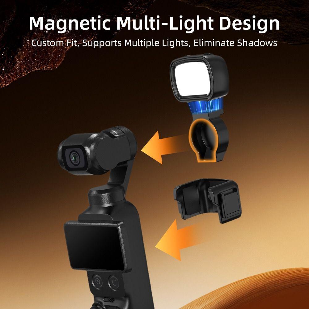 Rechargeable Video Selfie Light for DJI Osmo Pocket 4 Gimbal Camera Accessories