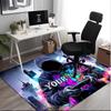 1PC Custom Name Cyberpunk Cityscape Theme Floor Mat Ideal for Living Room, Game Rooms, Office, Bedroom,Floor Mat Playful Design