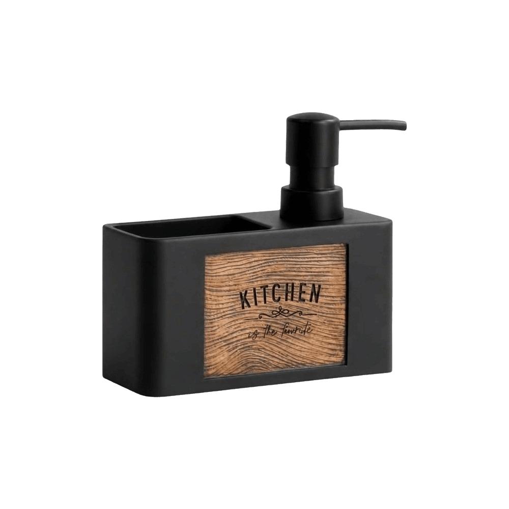 with Sponge Holder Kitchen Soap Dispenser Refillable Bathroom Hand Wash Bottle Restaurant