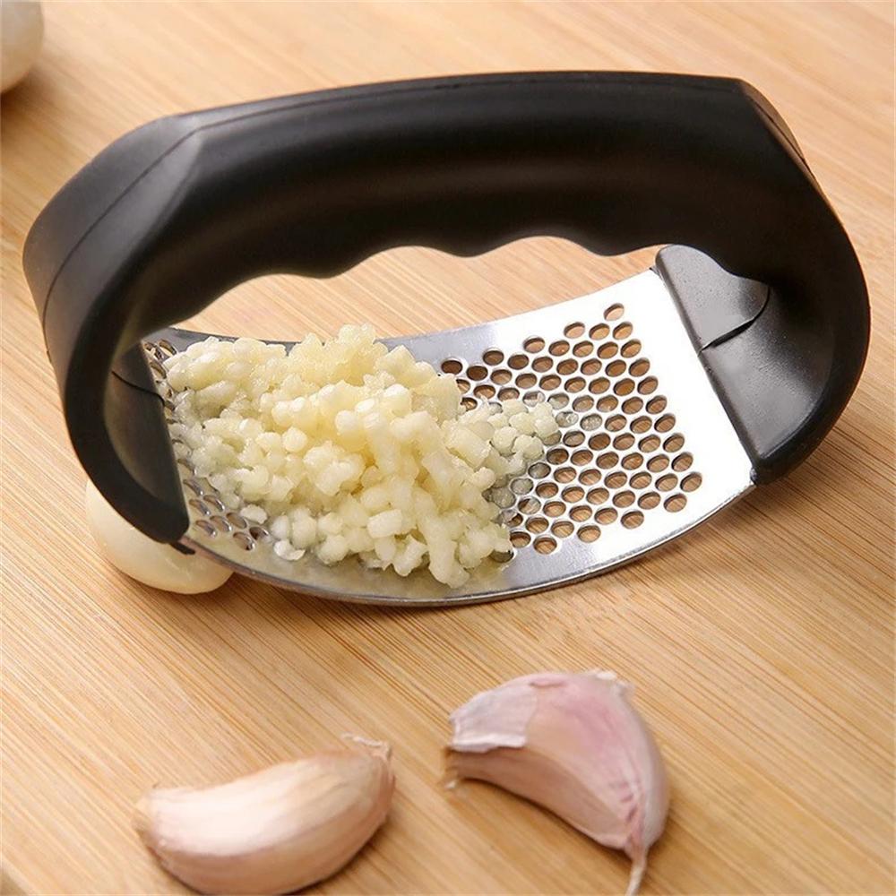 1PC, Multi-function Manual Garlic Press Curved Garlic Grinding Slicer Chopper Garlic Mincer Garlic Presses Garlic Tools