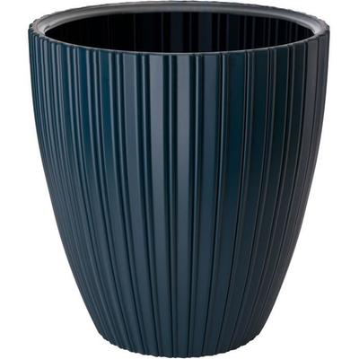 Flower Pot - GARDEN ID - Fancy - 40 X 42 Cm - For Garden, Balconies or Interiors - Petrol Blue