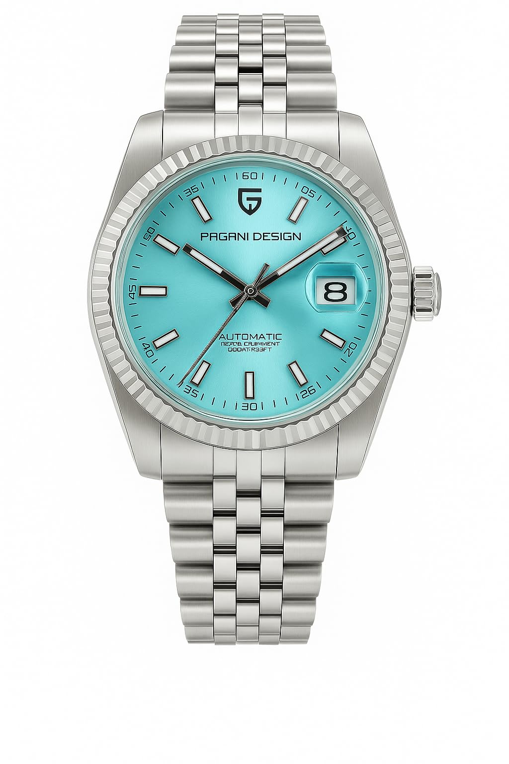 

Автоматические часы из ледяной нержавеющей стали с юбилейным браслетом, японские, прочные, для бизнеса и повседневной носки, мужские, синие, высококачественная сталь, водонепроницаемые, браслет,