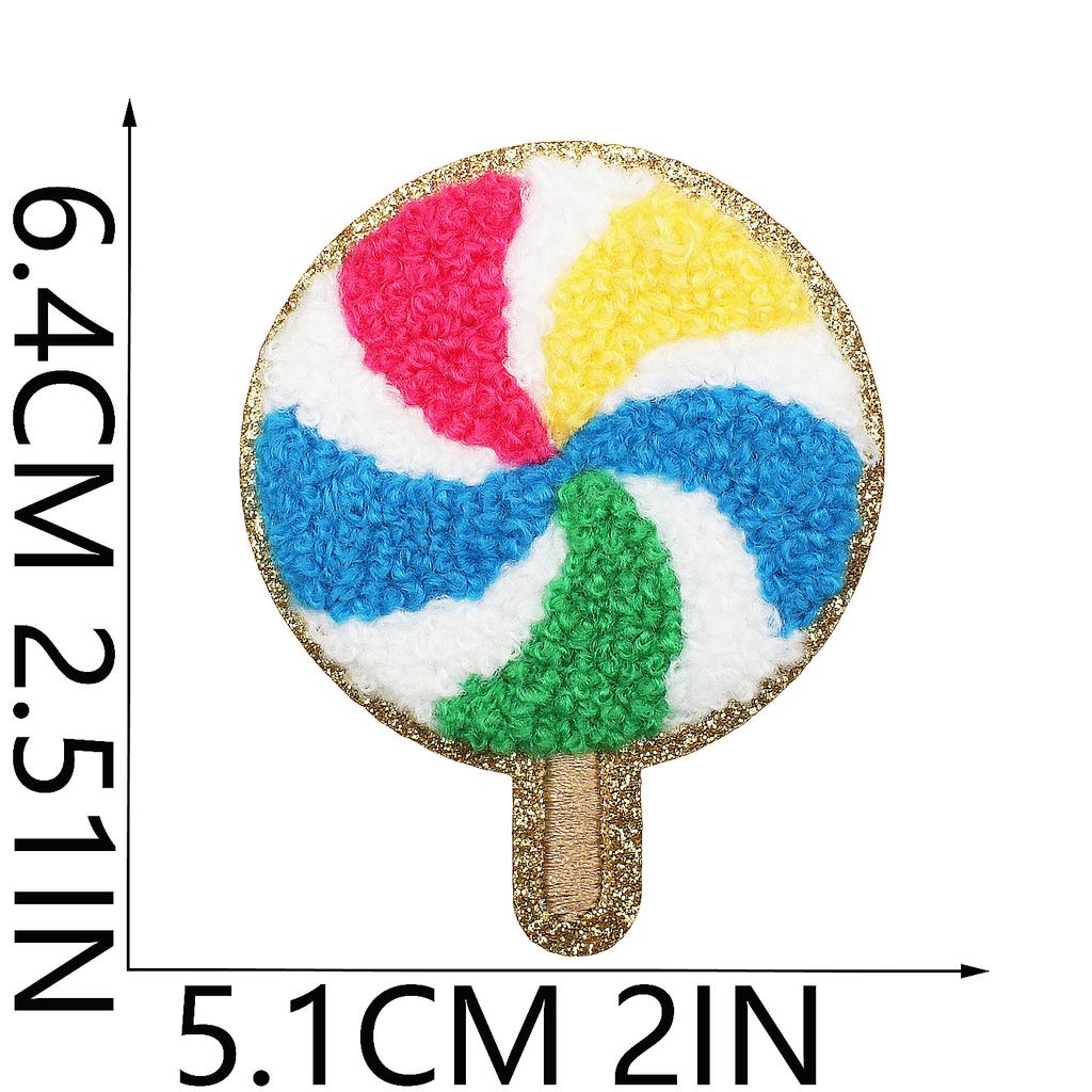 Sweet Candy Embroidery Cloth Sticker Lollipop Chapter Boy Clothes Bag Decoration Carrot Fudge Patch Sticker Ironing