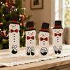 Vintage Style Christmas Signs Wooden Tiered Tray Decor, Santa Reindeer Snowman Figurines Festive Elk for Holiday Tabletop Decorations And Rustic Home