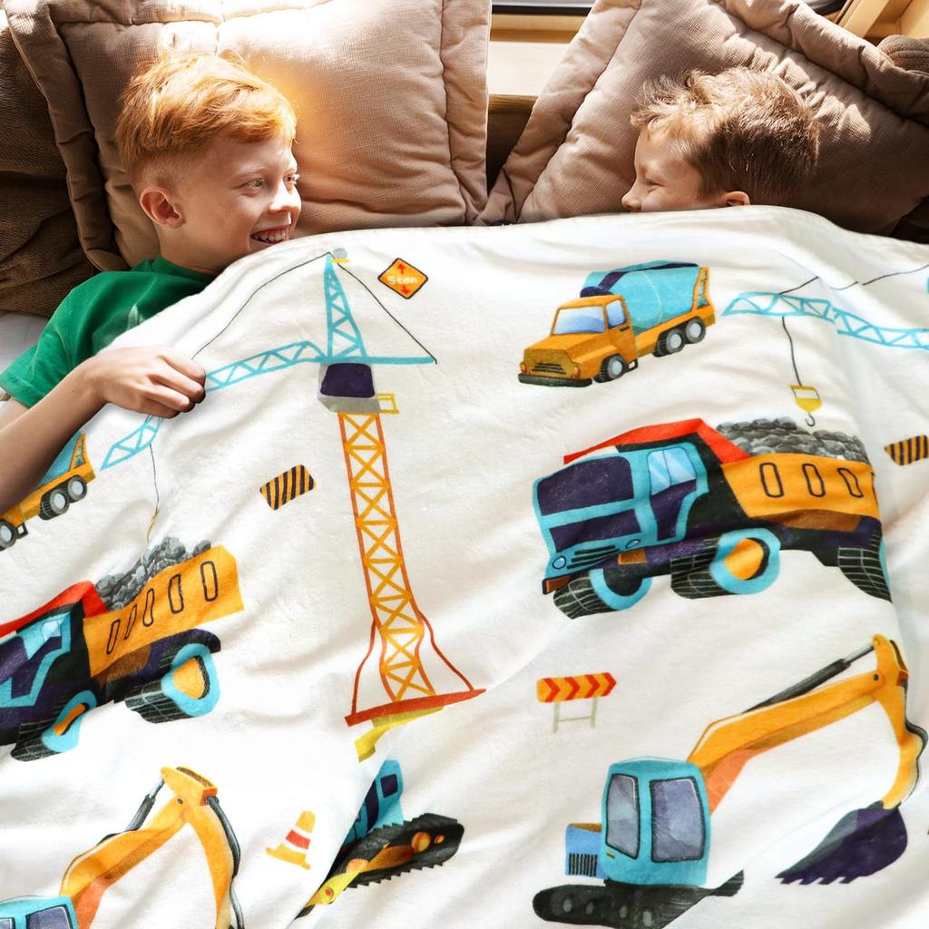 Tractor Pattern Blanket Flannel Soft Comfort Home Blanket Baby Child Blanket Birthday Holiday Gifts
