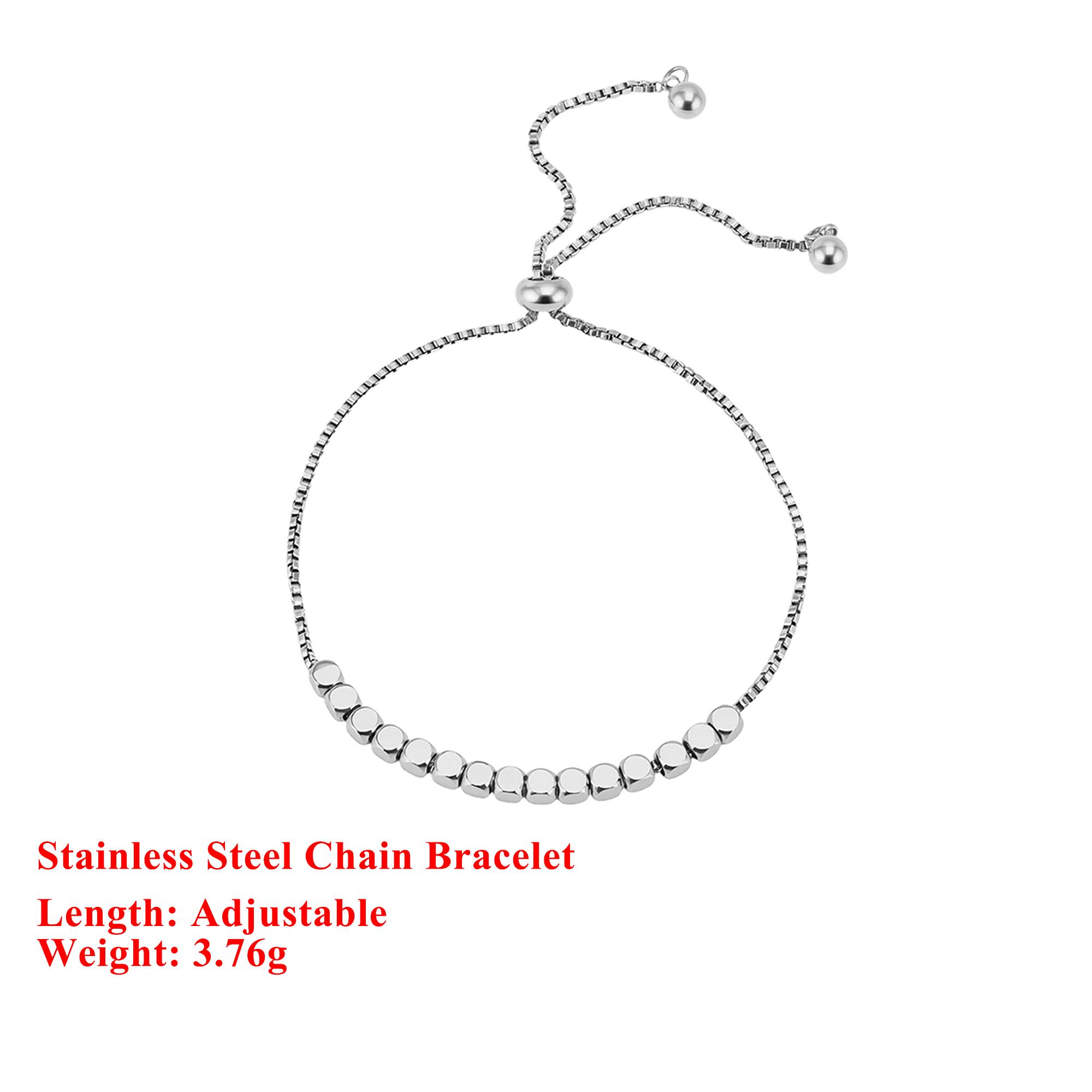 

EFFIE QUEEN Stainless Steel 18k Gold Round Chain Bracelet Simple Jewelry for Women, Men Banquet Party Birthdays Gift Wear STCB01 серебряный