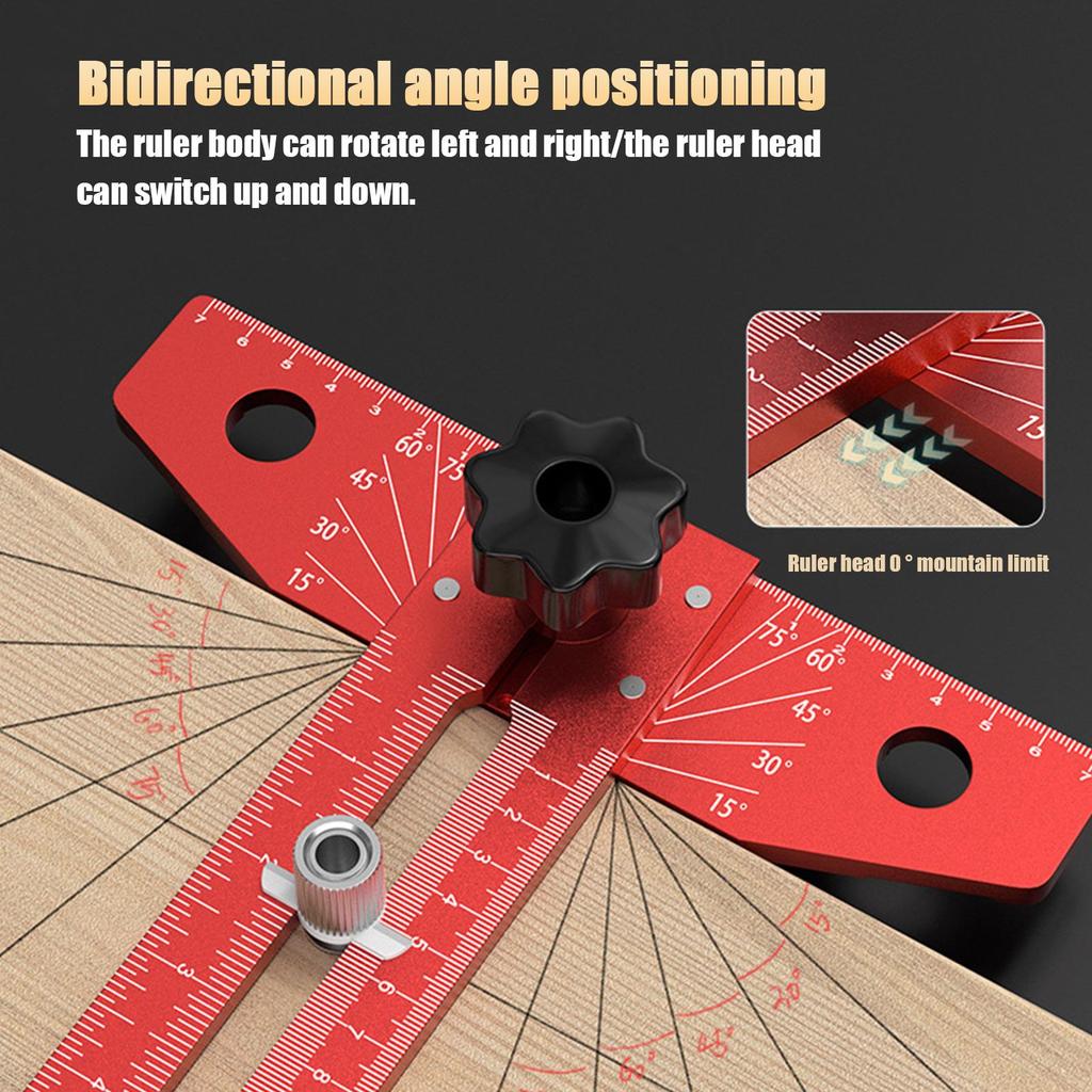 Woodworking Ruler Precision Adjustable Sliding T-angle Square T-Angle Square For Construction Drafting Painting Sewing Hardware