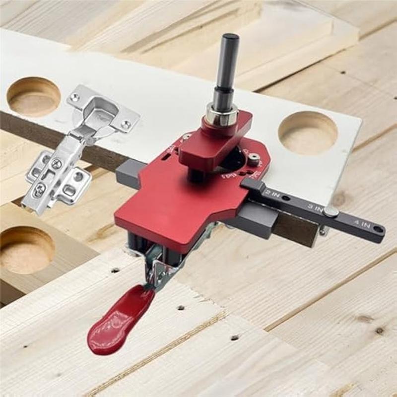 Installation Hole Puncher 35Mm Woodworking Hinge Locator Kit Aluminum Alloy Cabinet Punch Drill Bit DIY Projects