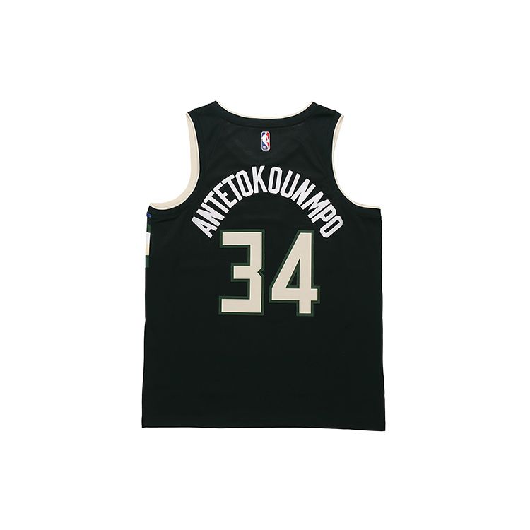 Nike NBA Basketball Jersey Bucks Antetokounmpo No. 34 Statement Edition Men Tops Black AT9806-011