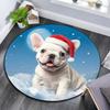 French Bulldog Round Area Rug,Carpet Rug for Living Room Bedroom Sofa Playroom Decor,Non-slip Floor Mat