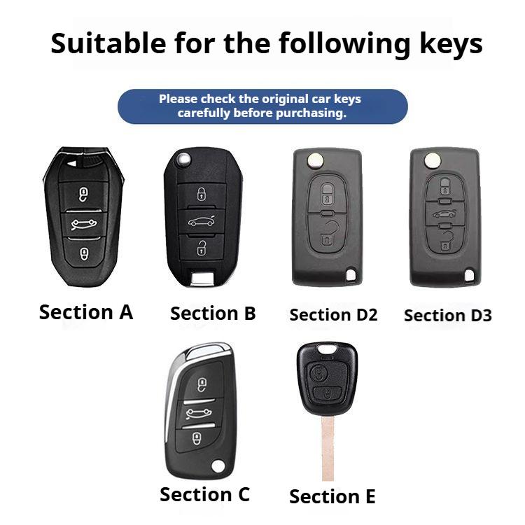 Leather Car Key Holder Car Keychain Bag Organizer Car Key Case For Citroen C1 C2 C3 C4 C5 C6 C8 C4L C3L C3-XR PICASSO Aircross