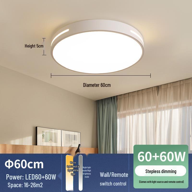 2025 Modern LED Ceiling Light for Bedroom, Study, or Living Room - Round and Simple Design