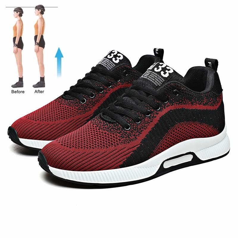 

Lift Sneakers Men Elevator Shoes High Increase Insole 6CM Fashion Breathable Mesh Sport Casual Shoes Taller Shoes 43