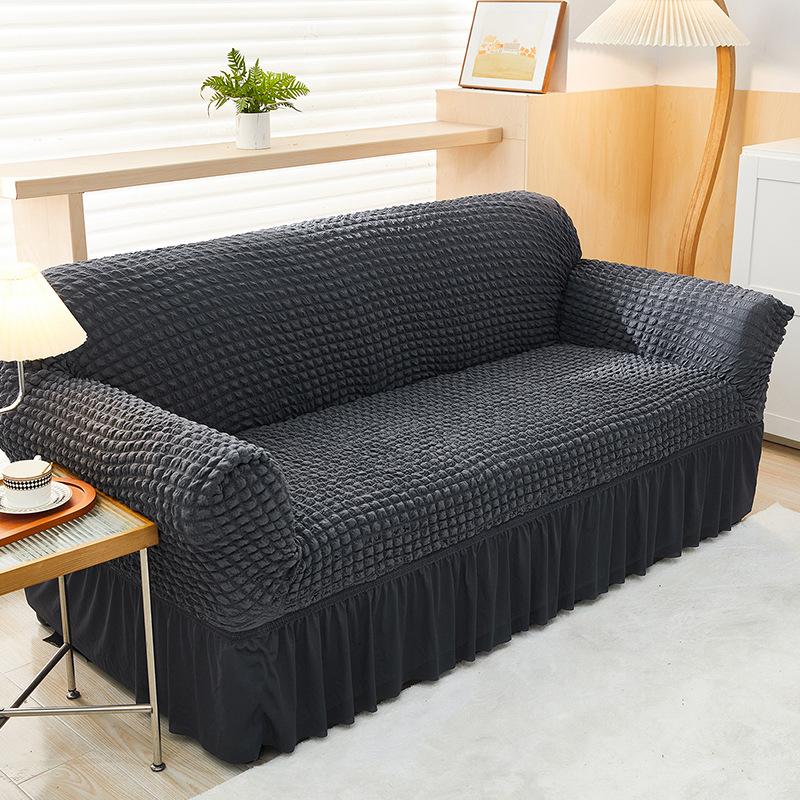 Luxury Seersucker Universal Sofa Cover Lazy High Elastic Sofa Cover Cover All-inclusive Cat Scratch Four Seasons General Anti-slip.