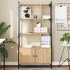 VidaXL Bookcase with Doors Sonoma Oak 76.5x30x154.5 Cm 833349