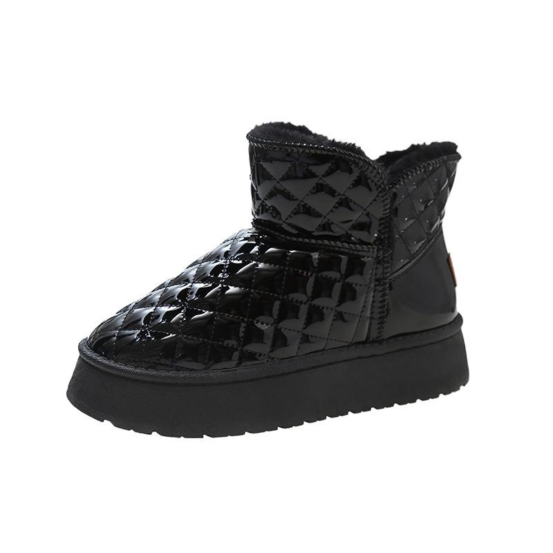 

Женские зимние сапоги, новые зимние бархатные хлопковые туфли, женские кожаные короткие сапоги, женские зимние хлопковые сапоги 41 чёрный