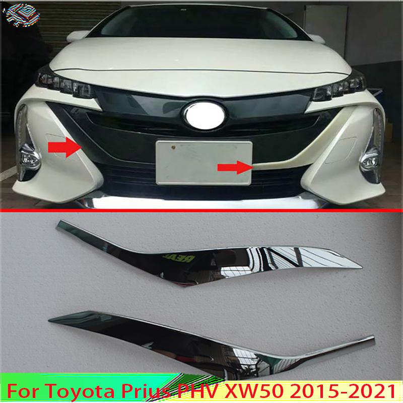 For Toyota Prius XW50 PHV 2016 2017 2018 2015- Decorate Accessories ABS Chrome Front Grille Cover Center Mesh Trim