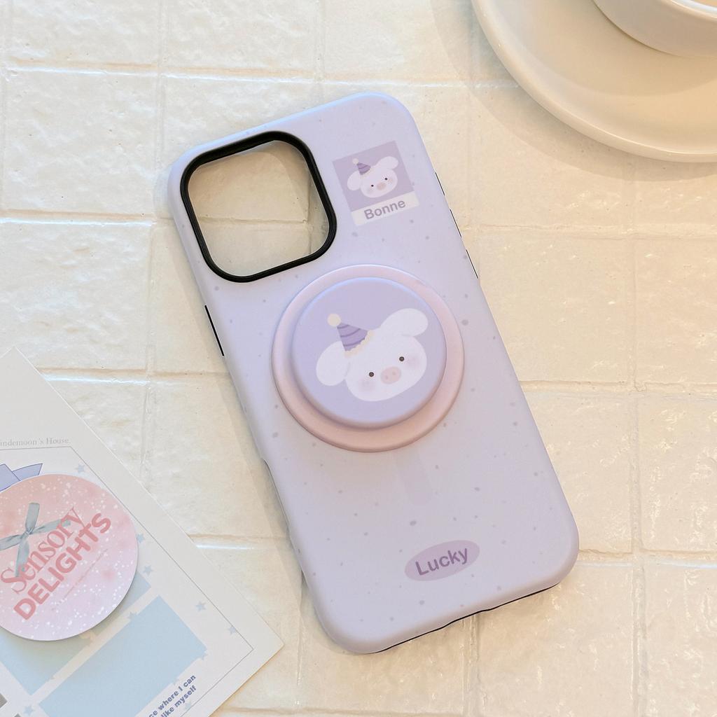 Small Animal Magnetic Holder Mobile Phone Case for Apple for IPhone16For13 Film 15promax Hard 14 Korean 17