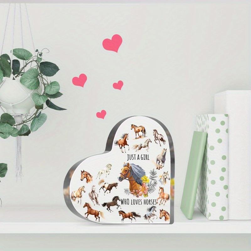 "Just a Girl Who Loves Horses" Acrylic Sign - Themed Birthday Gift & Desk Decor