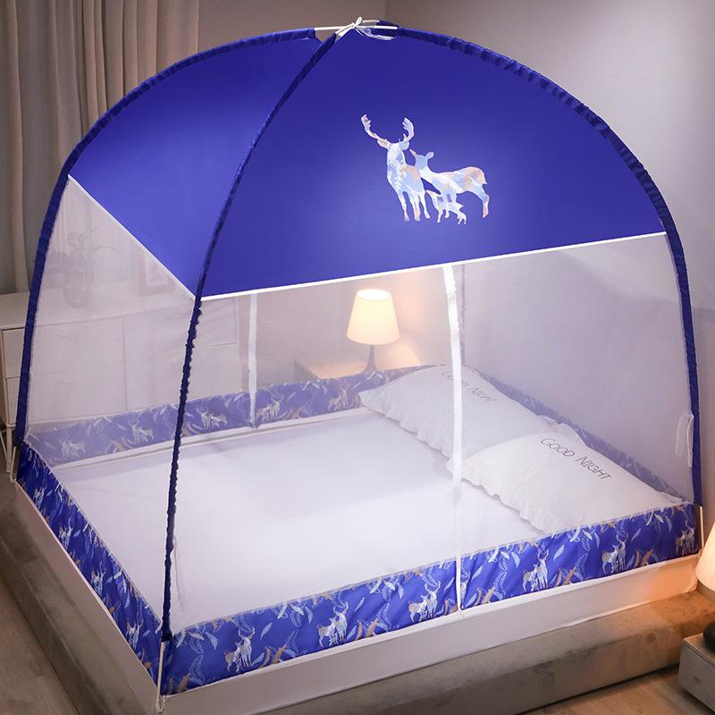 2022 Installation-free Yurt Mosquito Net Dust Top Household Encryption Thickened Student Dormitory Mosquito Net