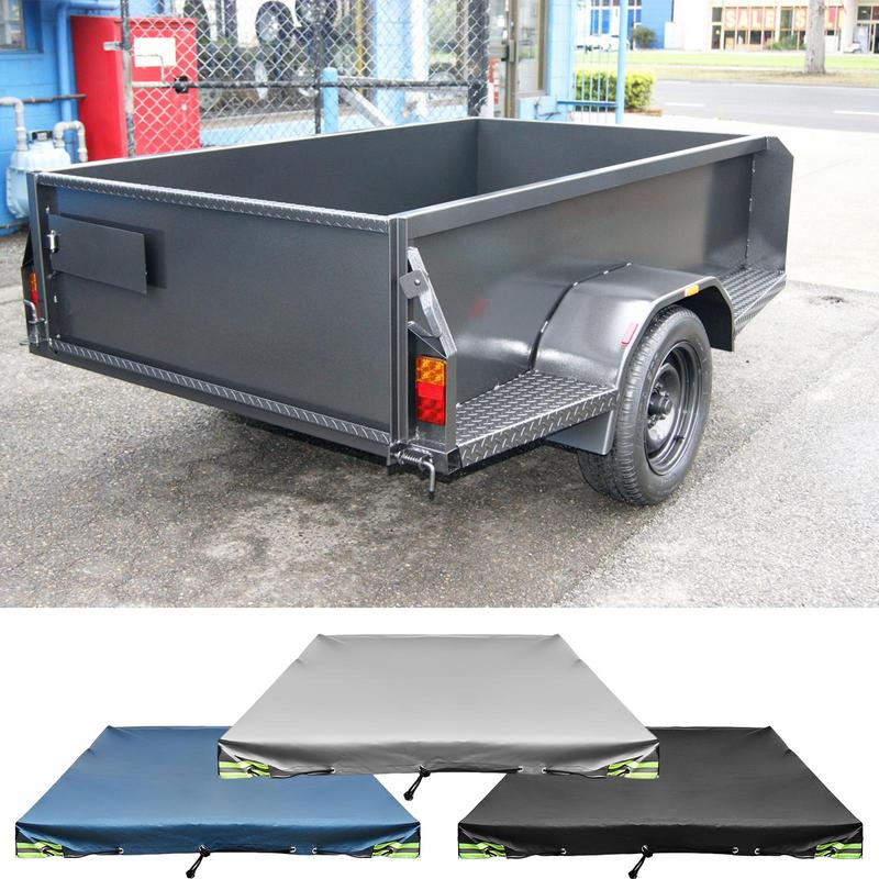 RV Cover Ripstop Top Travel Trailer RV Cover Waterproof Camper Cover Windproof Travel Trailer RV Cover Breathable Jack Cover For colore grigio