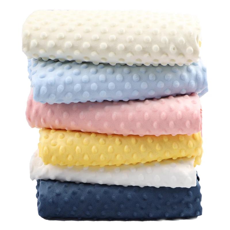 160x50cm Jednolity Kolor 3D Wytłaczany Aksamit Miękki Materiał Dziecięcy Na Dziecięce Koce, Pluszowe Lalki, Poduszki, Ręcznie Robiona Tkanina DIY TJ7286 Szyj