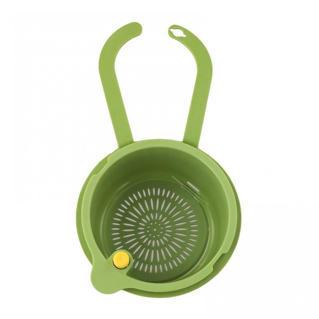 Multi Use Sink Hanging Strainer Basket with Detachable Bottom Cover and Filter