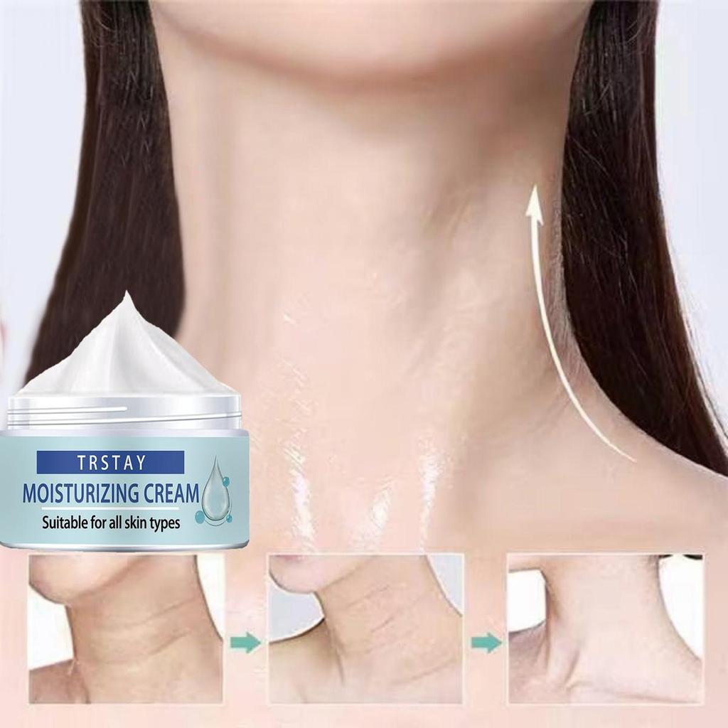 Straffende Creme, Hautstraffende Gesichtscreme gegen feine Fältchen, Glättung feiner Fältchen am Hals, Feuchtigkeitscreme