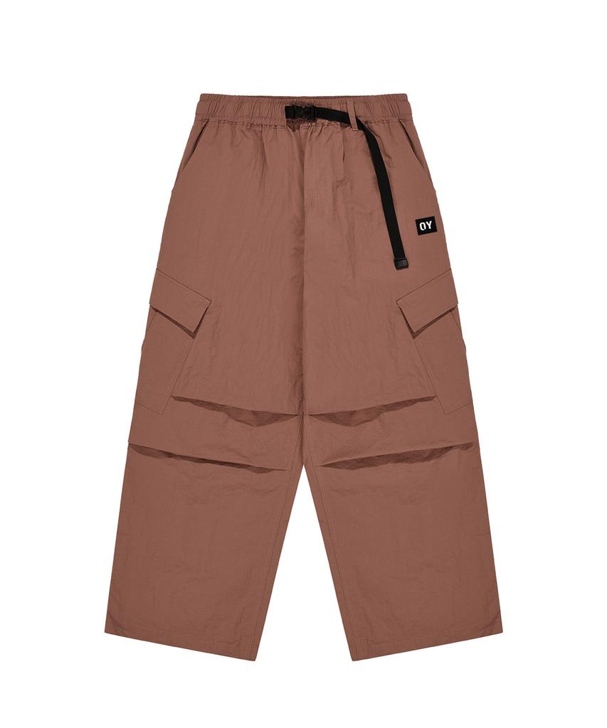 Opeunyadeu Nylon Cargo Pants-Indie Pink