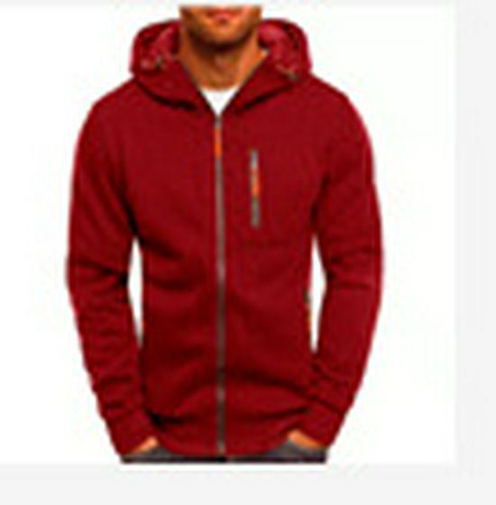 Men's Jacquard Hooded Cardigan Sweatshirt for Autumn/Winter – Sports, Fitness, Casual