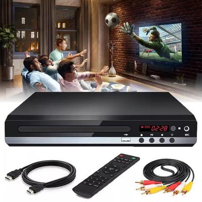 1080 HD DVD Player All Region Free DVD CD Discs AV Output USB Built-in MIC Port High Defination Home 4K DVD Player Box