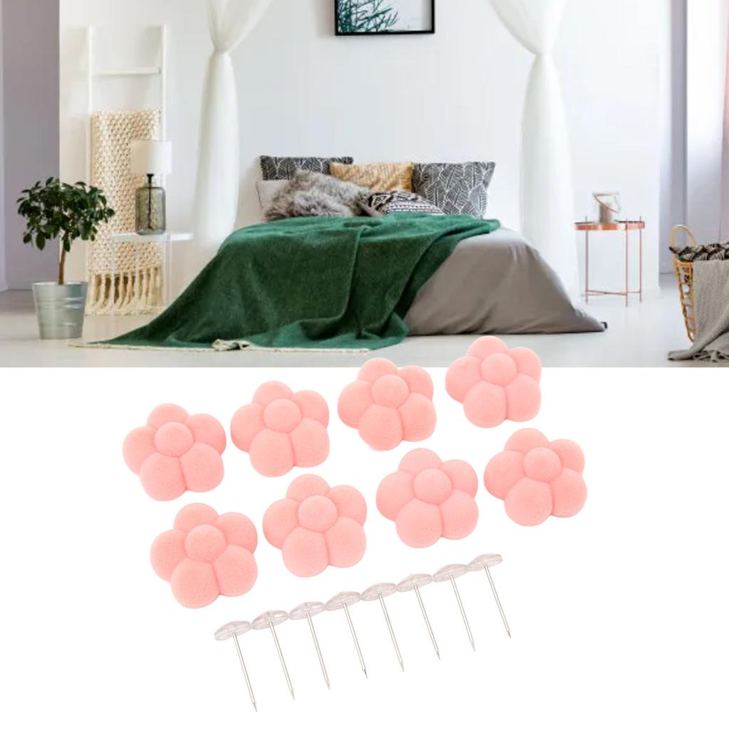 16 Sets Bettdecken-Nadeln Blumenstil Weiche Baumwolle Stahlnadeln Einfache Bettdeckenklammern für Decke Cur