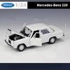 Welly 1/24 Mercedes-Benz 220 Alloy Car Model Diecasts Metal Classic Retro Old Car Model Simulation Collection Childrens Toy Gift