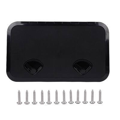 Boat Hatch 24inx14in Rectangle Boat Deck Hatch 180 Degrees  Opening Lid Marine Boat Access Hatch Lid for Yachts RV Black