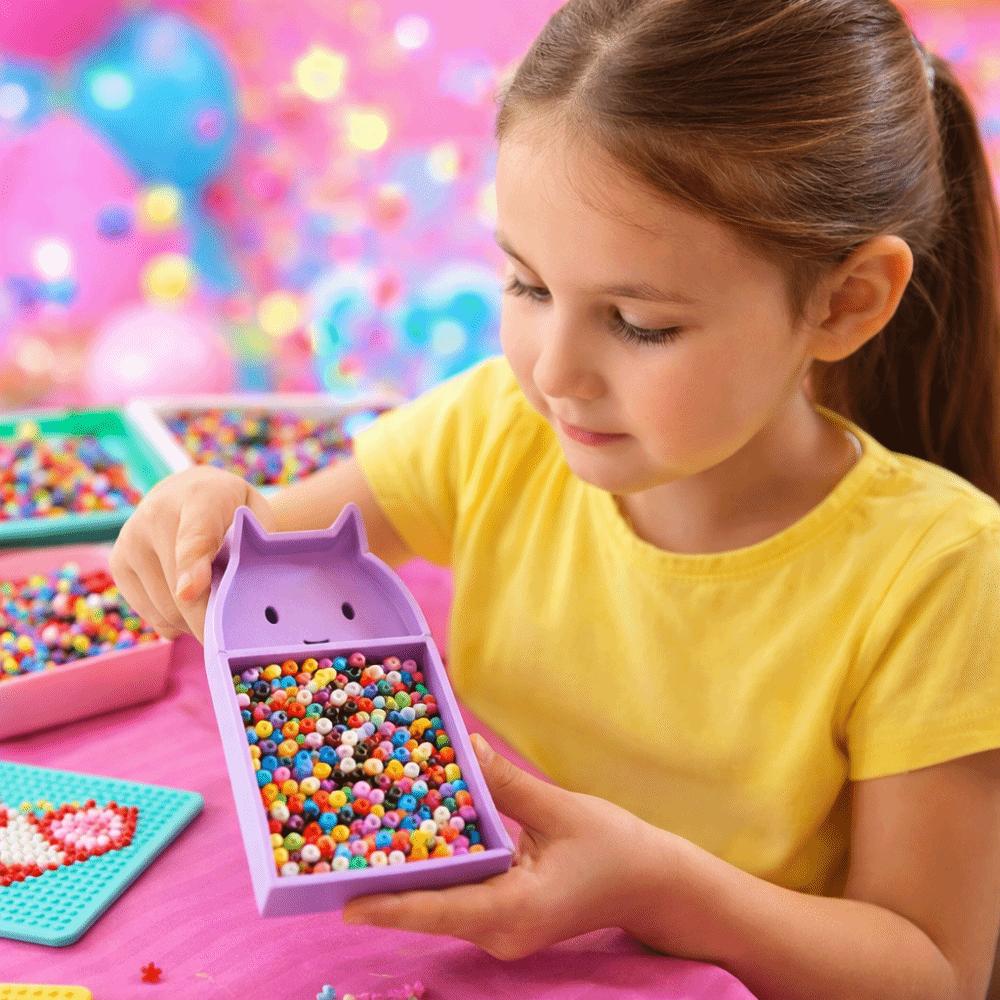 DIY Set Cat-shaped Beads Picking Tray 2-in-1 Cartoon Collage Beans Shovel Plastic Handmade Bead Storage Box Craft Creation