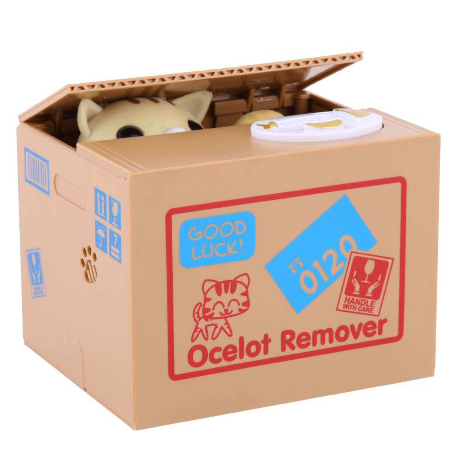 

Пластиковый электронный депозитный ящик для денег, автоматизированная панда, котенок, украсть монеты, креативная копилка, милая игрушка для детей, подарок