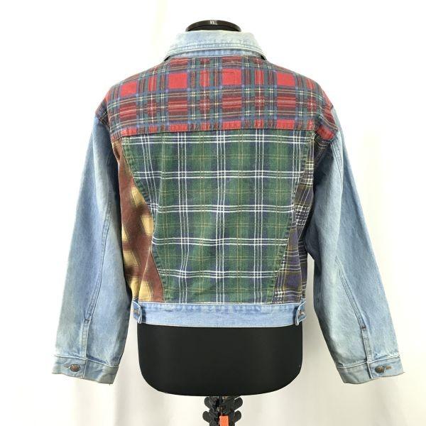 Steel Jeans USA 80er-90er Vintage Patchwork Denimjacke Herren S Western(GEBRAUCHT)