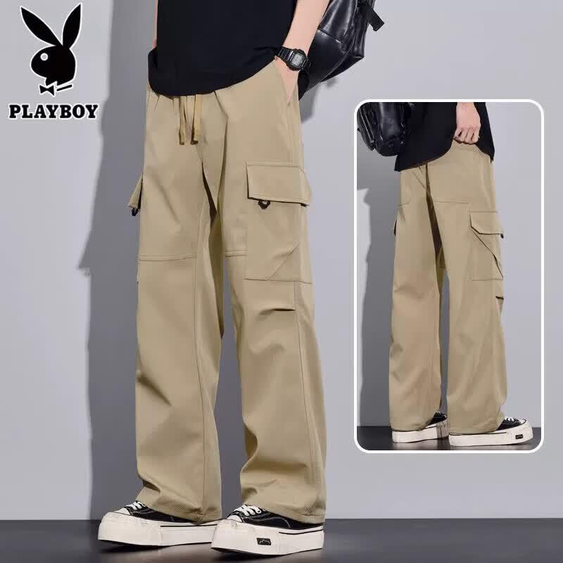 PLAYBOY Men's Ice Silk Cargo Pants