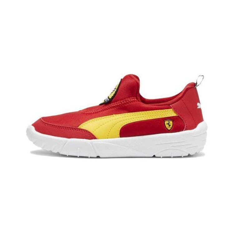 Puma Scuderia Ferrari Shock Absorbing Kids Casual Shoes Racing Red Kids Sneakers 308234-02