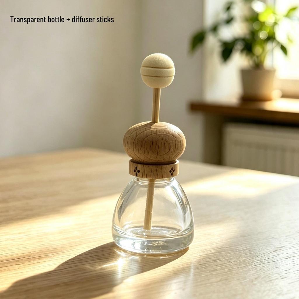 Cute Snowman Glass Diffuser Bottle, Mini Essential Oil Ornament, Creative Desktop Decor, Customizable with Logo