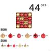 44 Count Christmas Baubles Ornaments for Tree Decoration Set Seasonal Celebrations