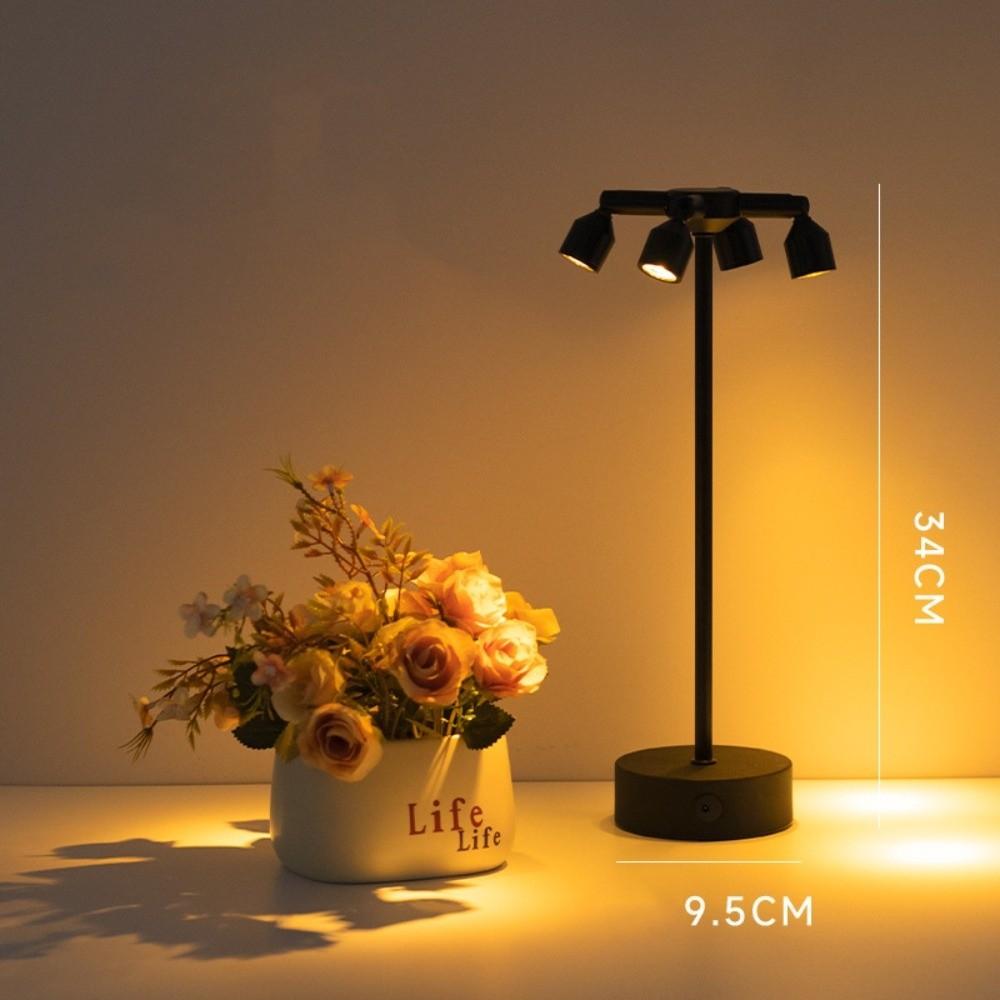 Creative Retro LED Touch Desk Lamp Charging High Pole Night Lights Decoration Lamp Bar Cafe