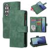 Zipper Magnetic Leather Phone Case For Samsung Galaxy Z Fold 7 6 5 4 3 5G Fold7 Fold6 Multi-card Wallet Kickstand Card Cover