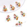 1pc/bag Christmas Series Glazed Colored Hand-Painted Beads DIY Bracelet Necklace Earrings Jewelry Accessories