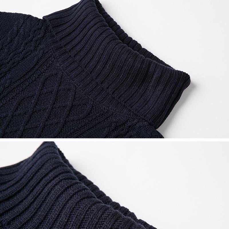 Autunno e Inverno Donna Casual Lavorato a Maglia Manica Lunga Abiti Invernali Maglione Monocolore Lunghezza Ginocchio Larga Grasso Abiti Femminili